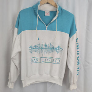 Vintage San Francisco Two Tone Zip Sweatshirt large